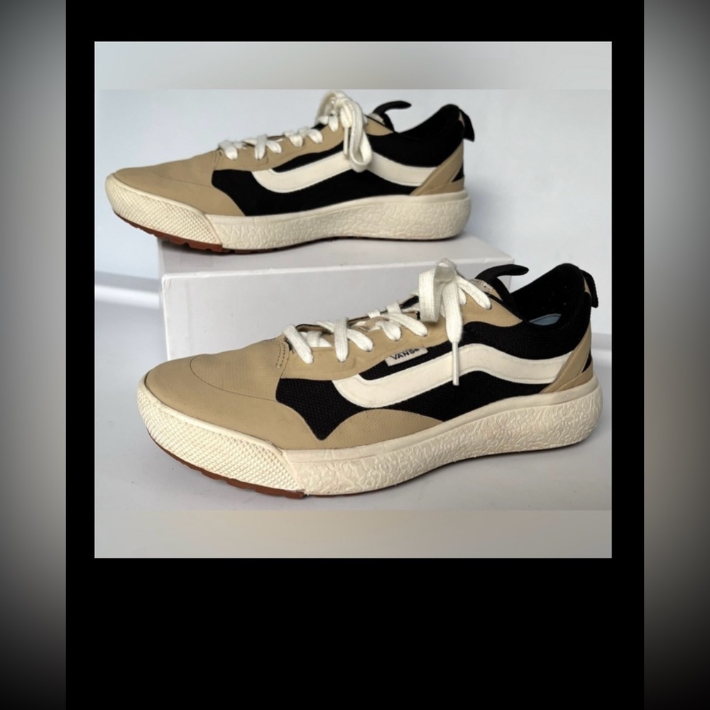 Vans UltraRange Exo Sneakers UltraCush™ Lite Midsole Tan & Black # 721356 Size 7